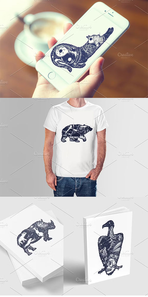 Double Exposure Tattoo 1282416 Double Exposure Tattoo 1282416