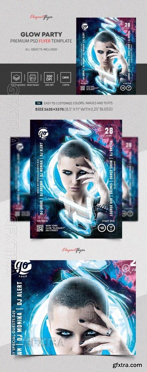 Glow Party Flyer - Premium Flyer template (PSD) Glow Party Flyer - Premium Flyer template (PSD)