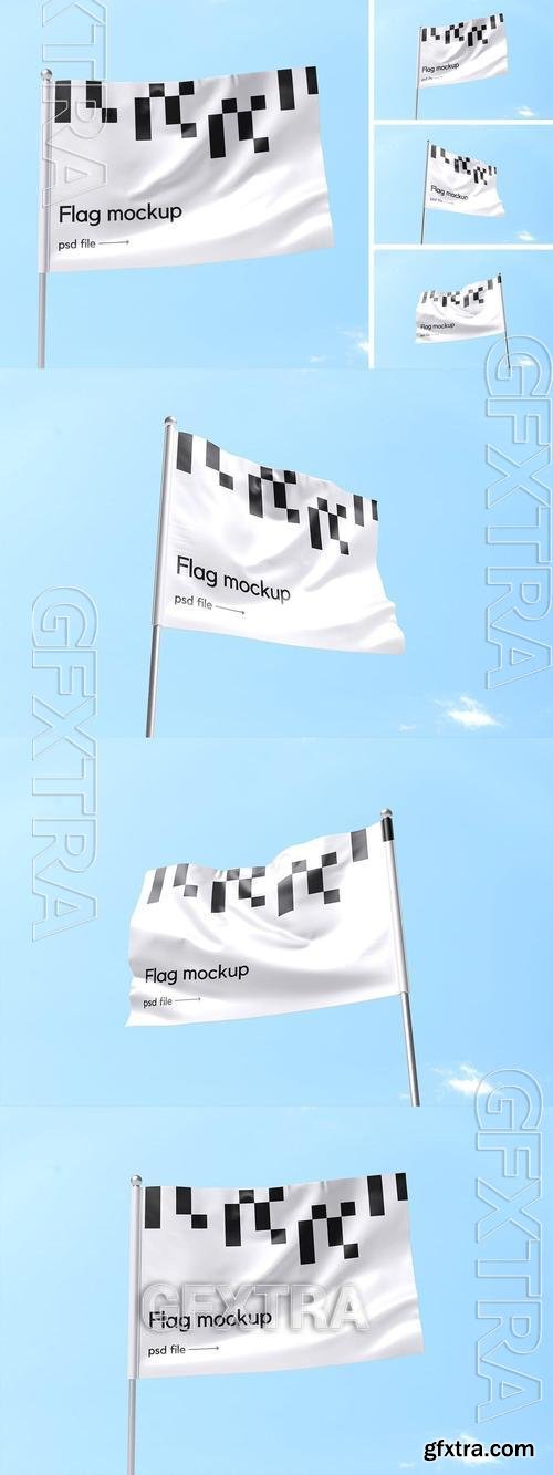 Flag Mockup 5CCK9ET Flag Mockup 5CCK9ET