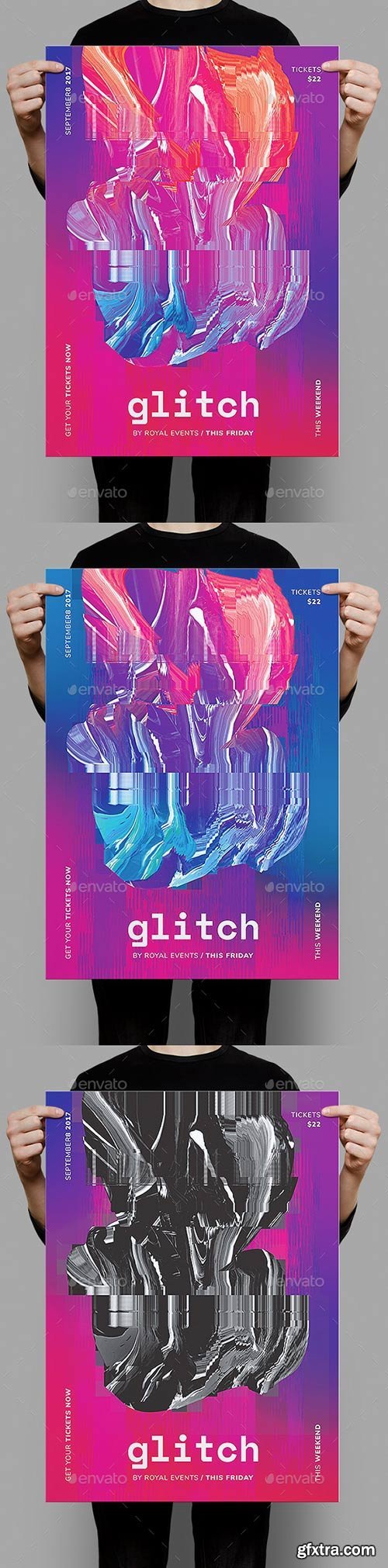 Graphicriver - Glitch Poster / Flyer Template 20612619
