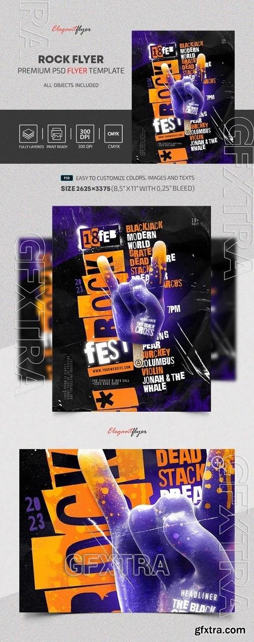 Rock Fest Flyer - Premium Flyer template (PSD) Rock Fest Flyer - Premium Flyer template (PSD)
