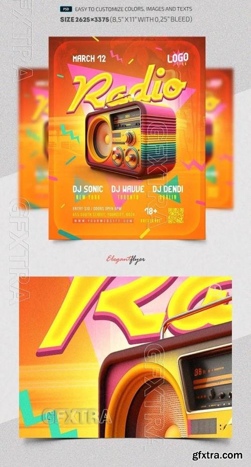 Radio Party - Premium Flyer template (PSD) Radio Party - Premium Flyer template (PSD)