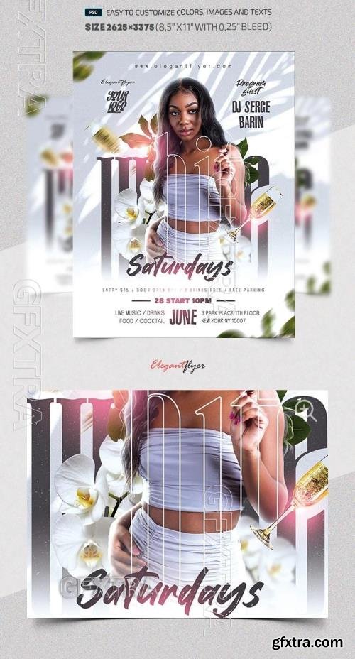 White Saturdays - Premium Flyer template (PSD) White Saturdays - Premium Flyer template (PSD)