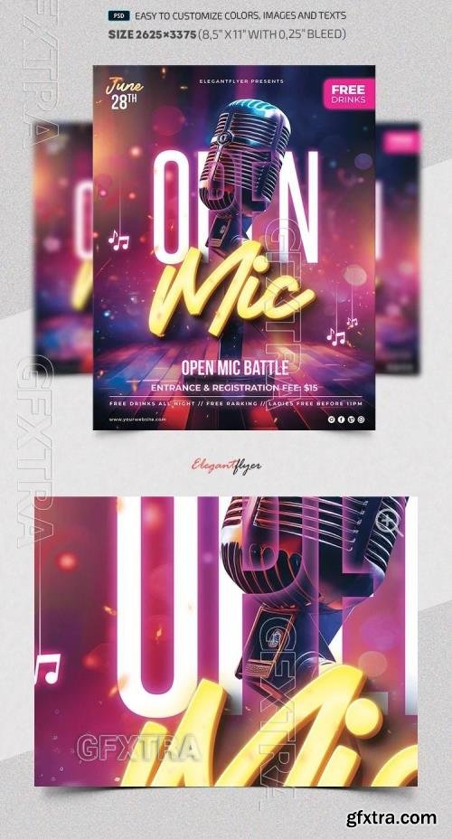 Open Mic - Premium Flyer template (PSD) Open Mic - Premium Flyer template (PSD)