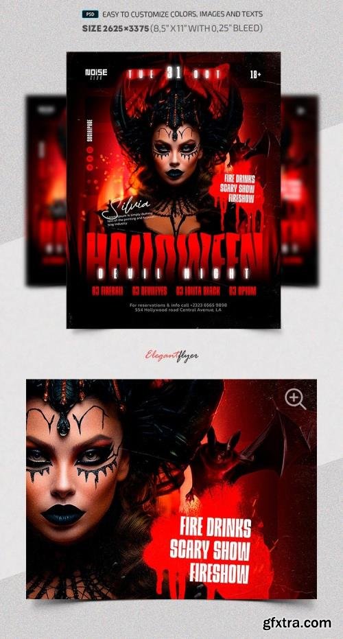 Halloween Devil Night - Premium Flyer template (PSD) Halloween Devil Night - Premium Flyer template (PSD)