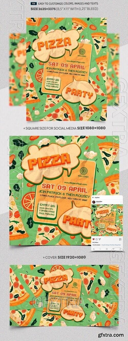 Pizza Party - Premium Flyer template (PSD) Pizza Party - Premium Flyer template (PSD)