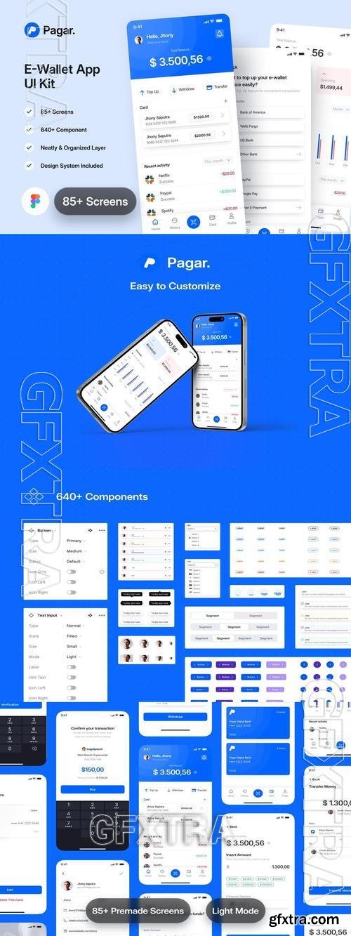 Pagar E-Wallet UI Kit Light Mode Pagar E-Wallet UI Kit Light Mode