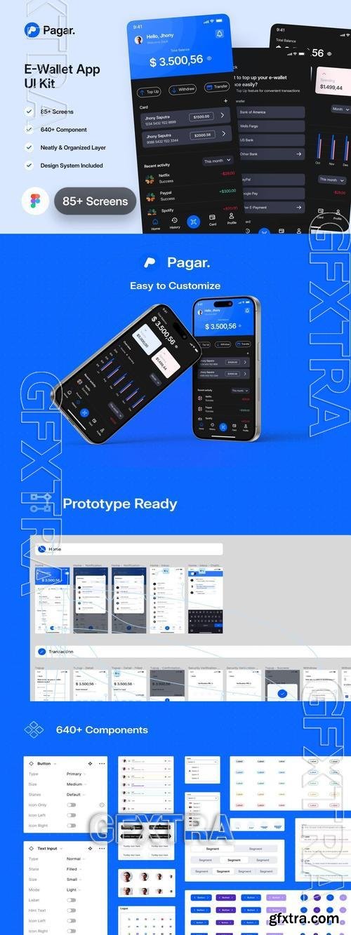 Pagar E-Wallet UI Kit Dark Mode Pagar E-Wallet UI Kit Dark Mode