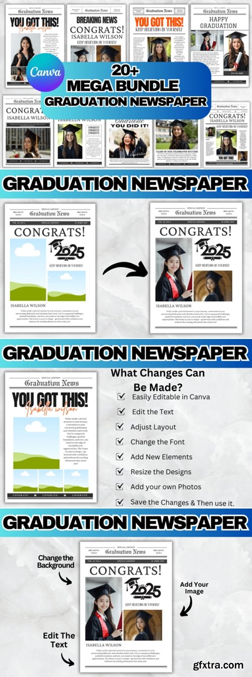 Graduation Newspaper 2025 BundleTemplate 117250407