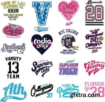 T-Shirt Design Elements #22, 24xEPS T-Shirt Design Elements #22, 24xEPS