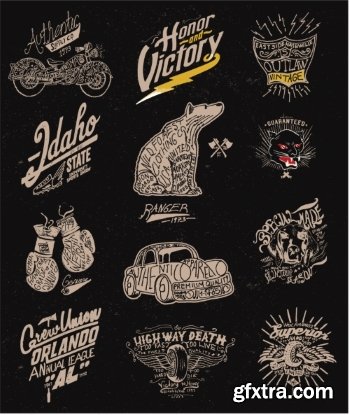 T-Shirt Design Elements #22, 24xEPS T-Shirt Design Elements #22, 24xEPS