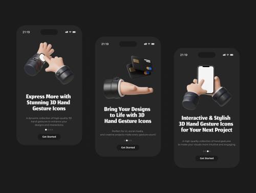 'Handy Hands - Hand Gesture 3D Icon Pack V 2.0' 'Handy Hands - Hand Gesture 3D Icon Pack V 2.0'