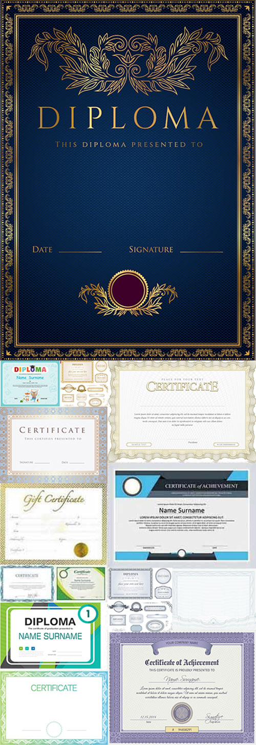 Certificate a Diploma Merit 14xEPS Certificate a Diploma Merit 14xEPS