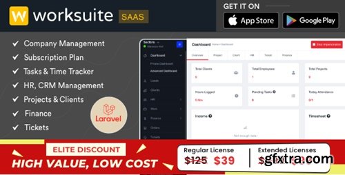 CodeCanyon - Worksuite Saas v5.5.84 - Project Management System - 23263417 - NULLED