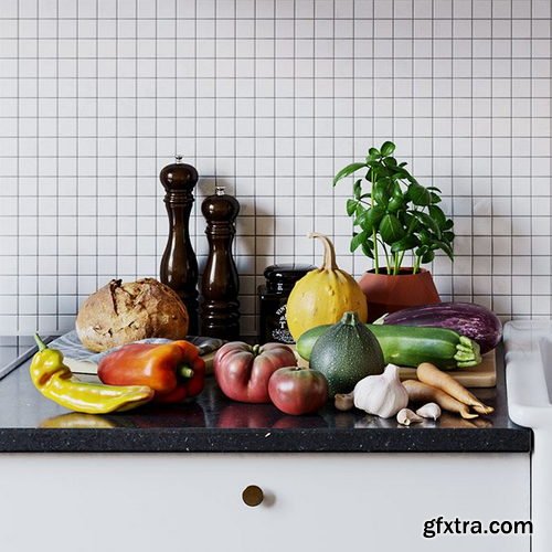 3DCollective - 3D Fruits and Vegetables Models Pack