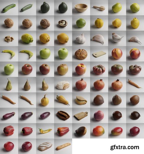 3DCollective - 3D Fruits and Vegetables Models Pack