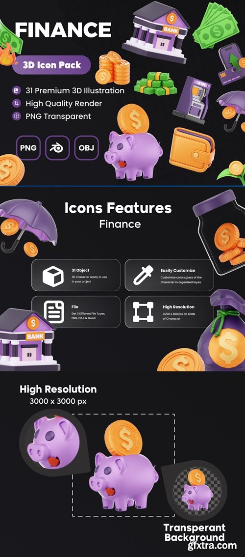 Finance 3D Illustration Pack