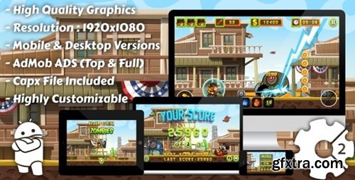 CodeCanyon - Ranger vs Zombies - HTML5 Game, Mobile Version+AdMob!!! (Construct 3 | Construct 2 | Capx)