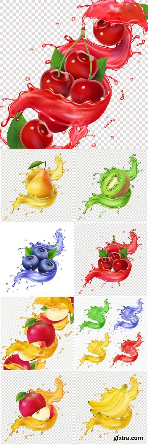 Fresh Juice Splash for Adv 9xEPS Fresh Juice Splash for Adv 9xEPS