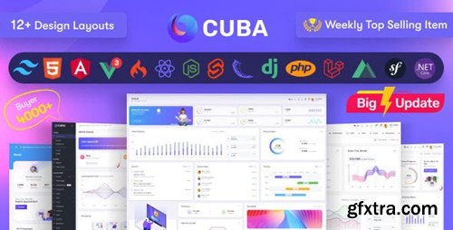 Themeforest - Cuba- HTML, React, Angular, Vue 3, Nuxt, Next Js, Node , Asp.Net, Laravel Admin Dashboard Template 27530933 v11.1
