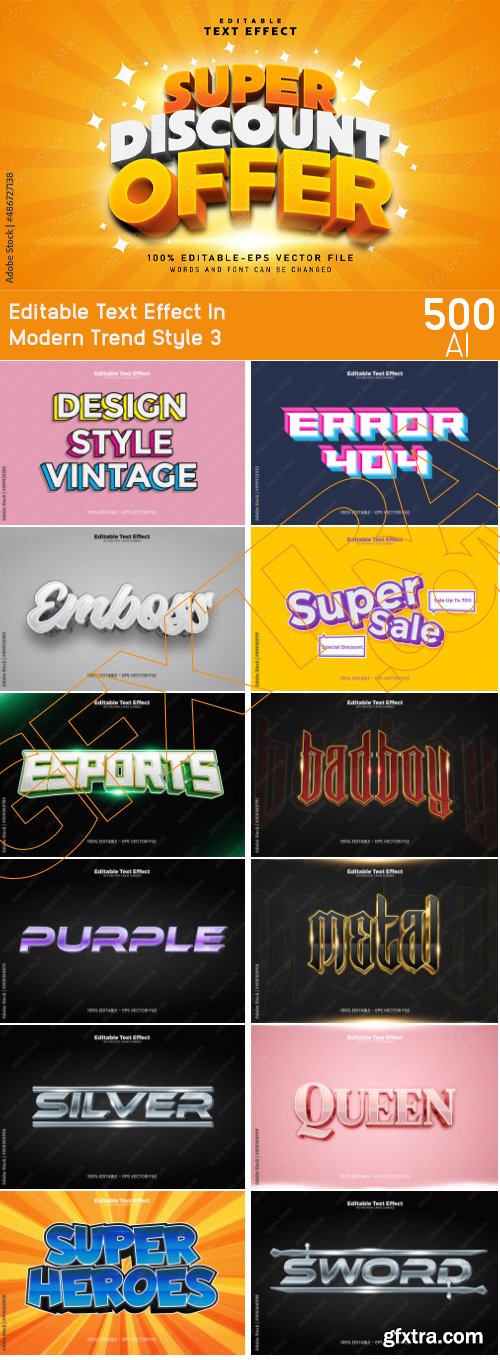 Editable Text Effect In Modern Trend Style 3 500xAI Editable Text Effect In Modern Trend Style 3 500xAI
