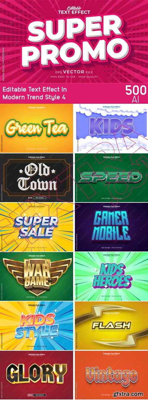 Editable Text Effect In Modern Trend Style 4 500xAI