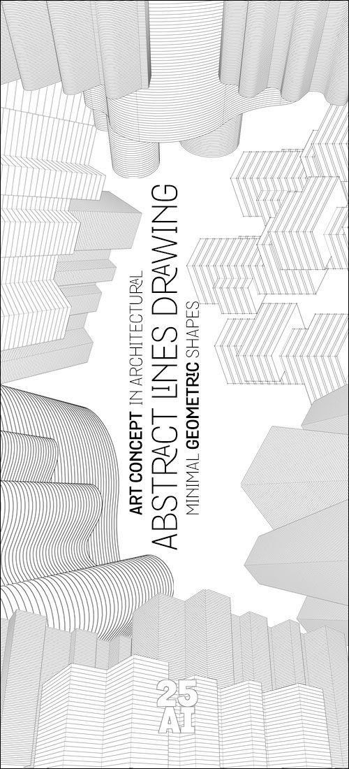 Abstract Lines Drawing in Architectural Art Concept 25xAI Abstract Lines Drawing in Architectural Art Concept 25xAI