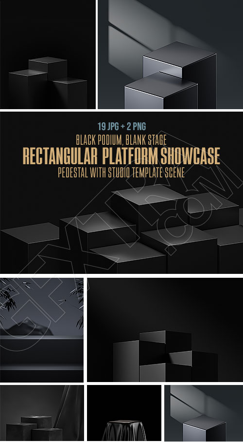 Black Podium or Blank Stage RECTANGULAR Platform 17xJPG, 2xPNG Black Podium or Blank Stage RECTANGULAR Platform 17xJPG, 2xPNG