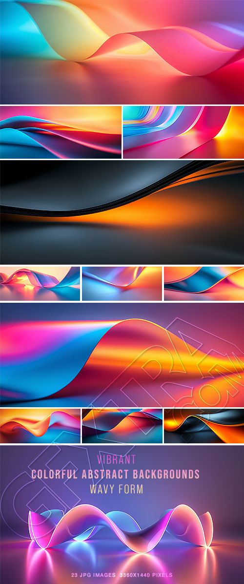 Vibrant Colorful Abstract Backgrounds with Wavy Form 23xJPG Vibrant Colorful Abstract Backgrounds with Wavy Form 23xJPG