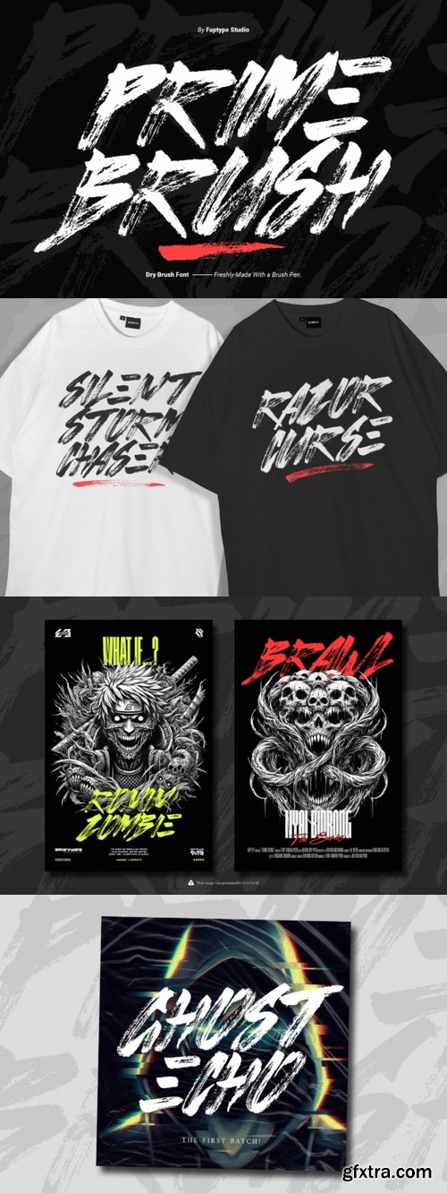 Prime Brush - Bold Dry Brush Font