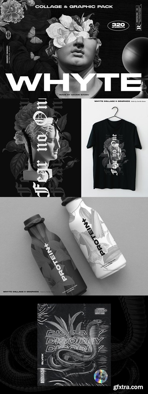 CreativeMarket - WHYTE Collage and Graphics 6582672