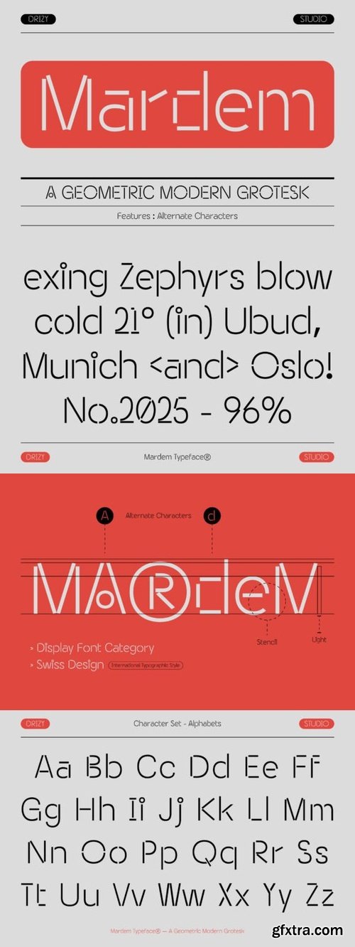 CreativeMarket - Mardem – Geometric Modern Grotesk 291339164