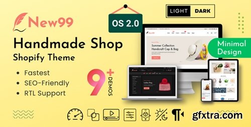 Themeforest - New99 - Handmade Shop Shopify Theme OS 2.0 42199805 v2.1.0