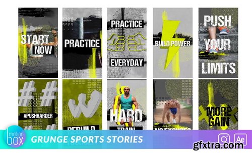 Grunge Sports Stories & Posts - After Effects Template