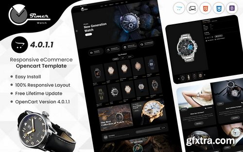Timerwatch - Watch Store OpenCart 4 Responsive Template OpenCart Template