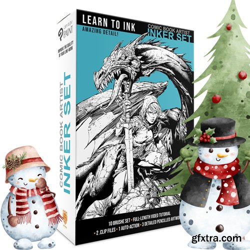 Comic Book Artist: INKER SET for Clip Studio Paint - Brushes and more