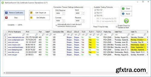 NetScanTools SSL Certificate Scanner 2.81.0