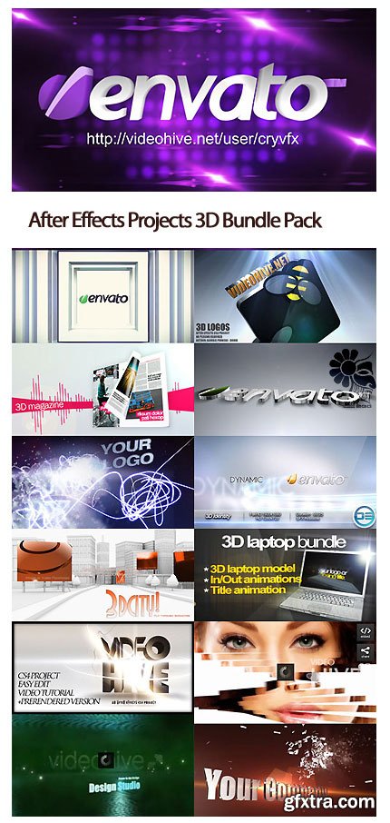 After Effects Projects - 3D Bundle Pack After Effects Projects - 3D Bundle Pack