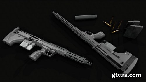 CGTrader - Desert Tech SRS-A2 Bullpup Sniper Rifle