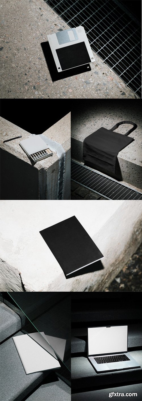 Mockup Republic - Concrete Night Branding Mockup Vol.1