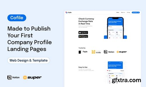 Craftwork Design - Cofile - Notion + Super Company Profile Website Template