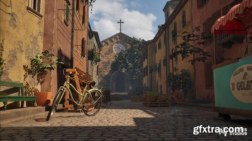 Fab - Italian Alley Environment ( Italian Alley House Building Italian House Alley )