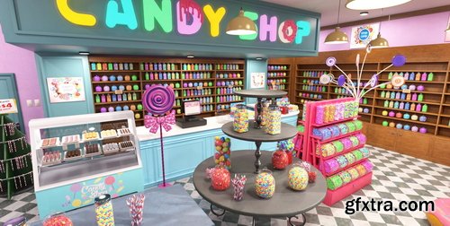 Daz3d - FG Candy Shop Bundle Daz3d - FG Candy Shop Bundle