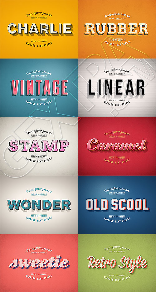Retro PSD Text Effects Vol.1, 11766807 Retro PSD Text Effects Vol.1, 11766807