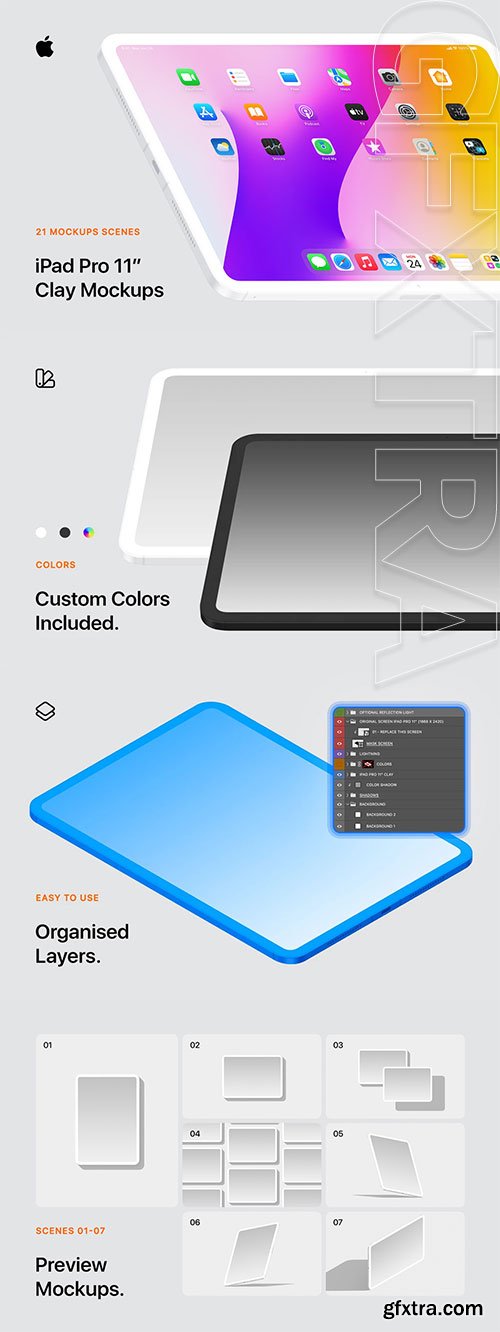 Asylab - iPad Pro Clay - 21 Mockups Scenes Asylab - iPad Pro Clay - 21 Mockups Scenes
