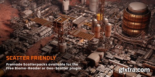 Superhivemarket - Starforge Nexus - Spacestation Kitbash Greeble Assets