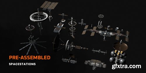 Superhivemarket - Starforge Nexus - Spacestation Kitbash Greeble Assets