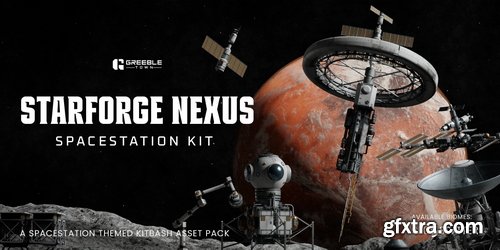 Superhivemarket - Starforge Nexus - Spacestation Kitbash Greeble Assets