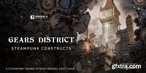 Superhivemarket - Gears District - Steampunk Constructs Kitbash Buildings
