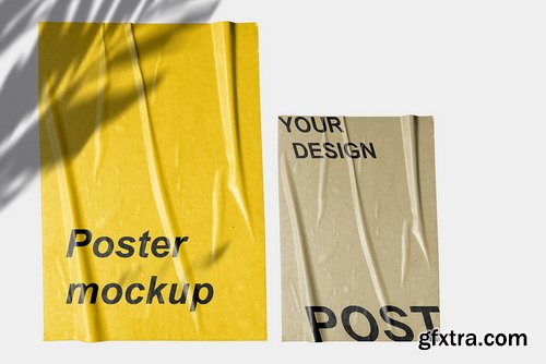 Creativemarket - POST - Poster Wrinkle Mockup - 4392437